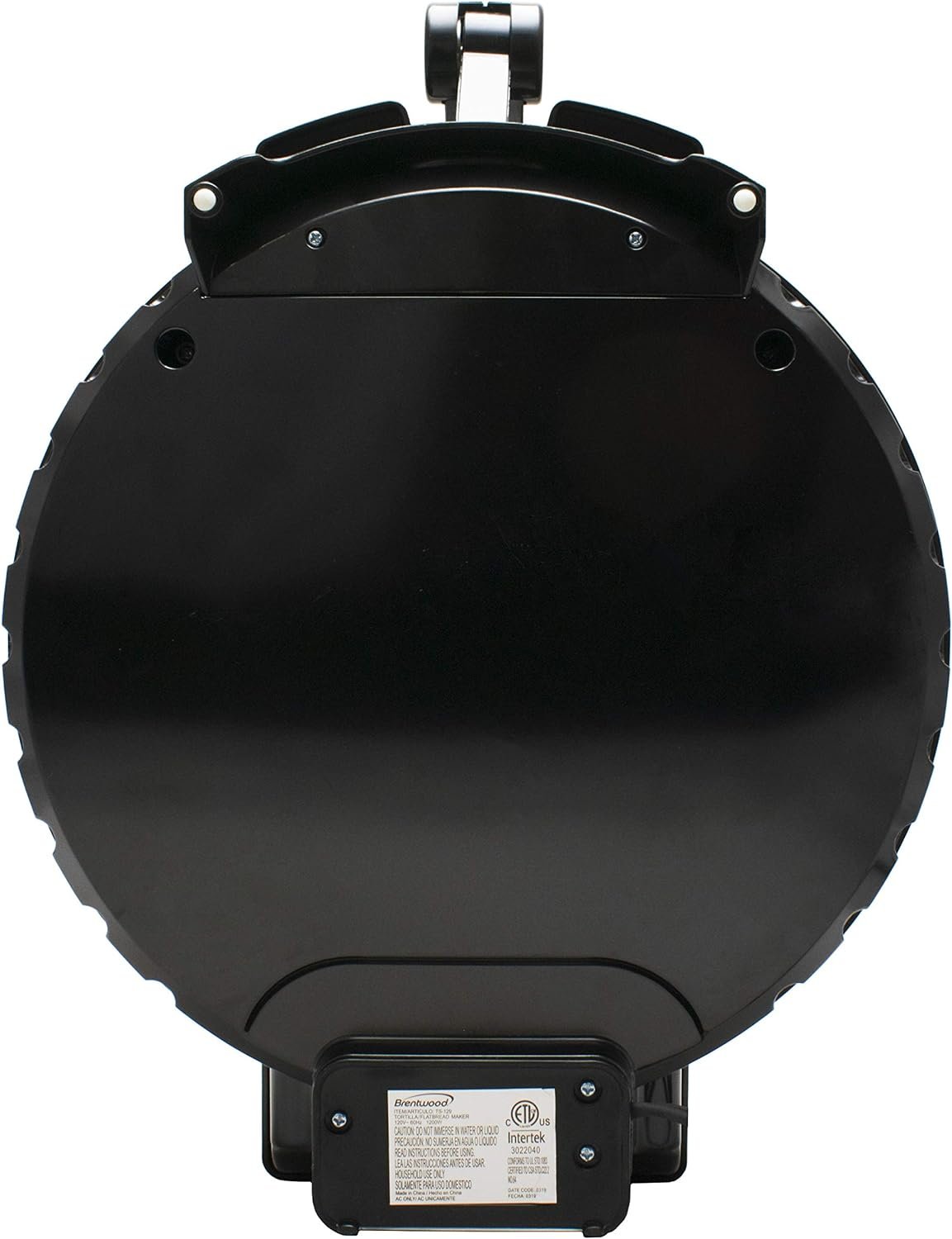 Tortillera eléctrica antiadherente de acero inoxidable 12" TS-129 Brentwood