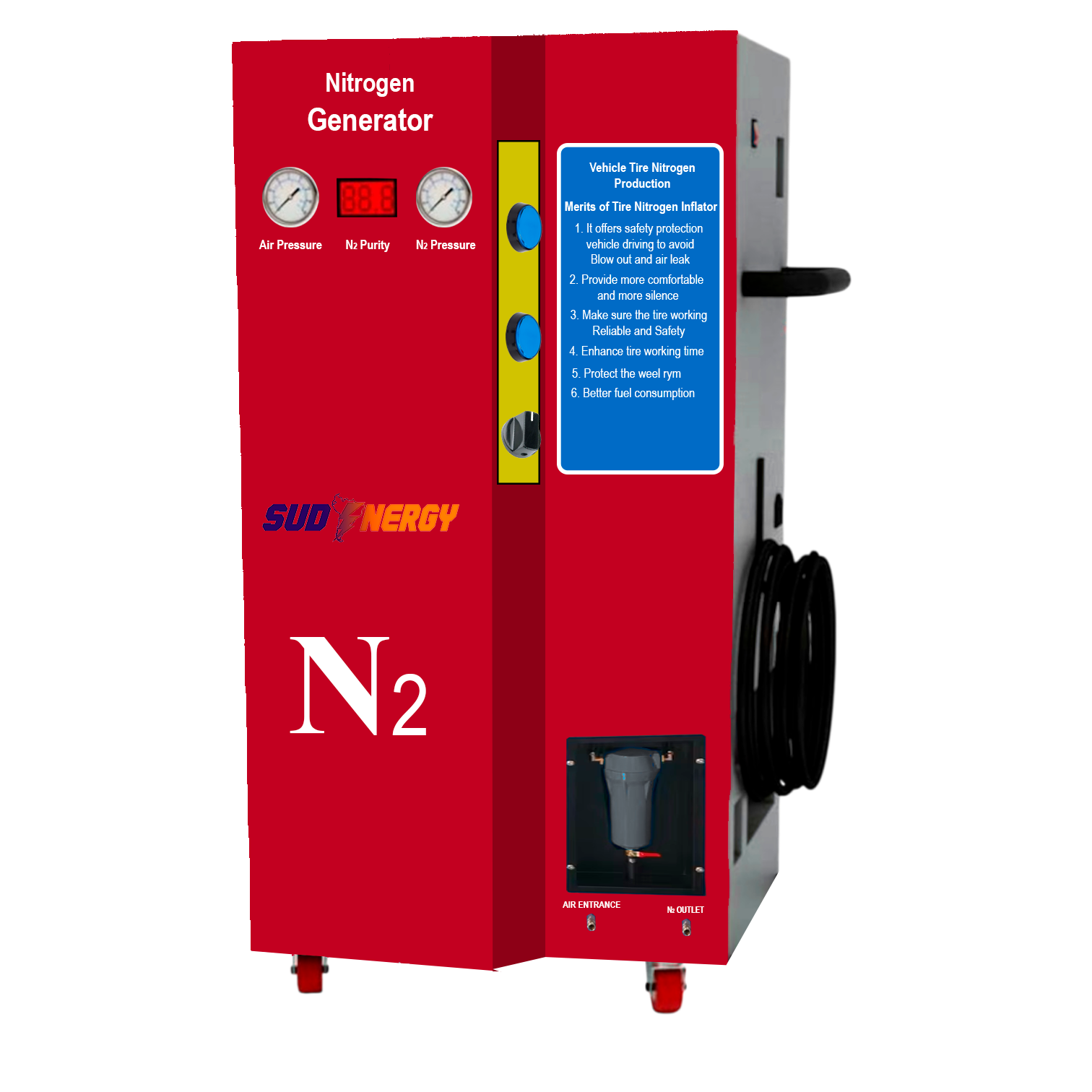 Generador de nitrógeno 10 HP GN-700S SudEnergy