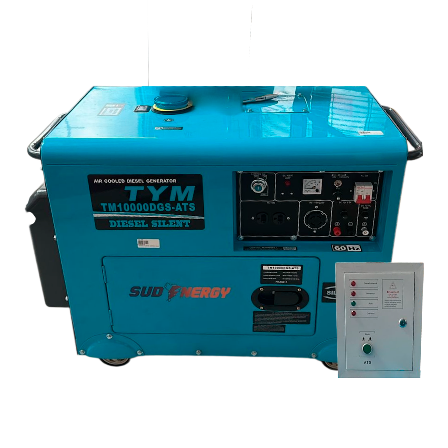 Generador a diesel 7000 W encabinado con ATS