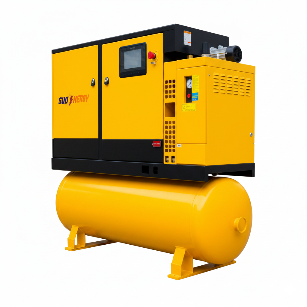 Compresor de tornillo 20 HP con tanque y secador SUD ENERGY